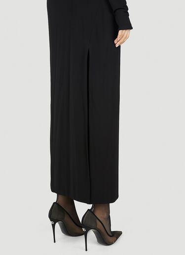 Versace Slashed Hooded Maxi Dress Black vrs0252004