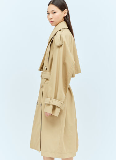 Sportmax 면 개버딘 트렌치 코트 베이지 spx0255010