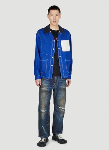 カラーブロックジャケット Junya Watanabe カラーブロックジャケット ブルー jwn0152007