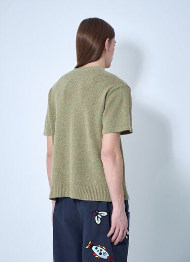 Embroidered Short Sleeve Sweater Brain Dead x SOUTH2 WEST8 Embroidered Short Sleeve Sweater Olive brw0160001