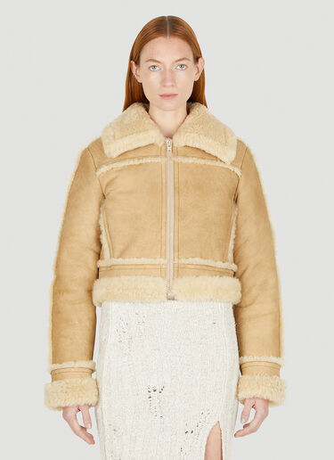 Acne Studios Shearling Jacket Beige acn0250001