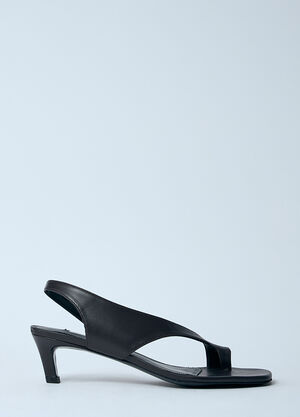 Vans Leather Heeled Sandals Black van0360001