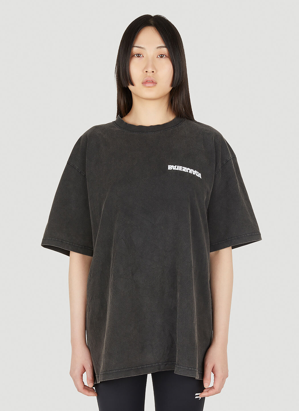 Balenciaga black shop logo t shirt