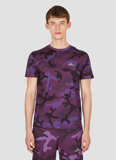 Valentino Camouflage T-Shirt Purple val0149008