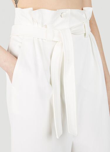 Max Mara Nigella Tie Fastening Pants White max0251026