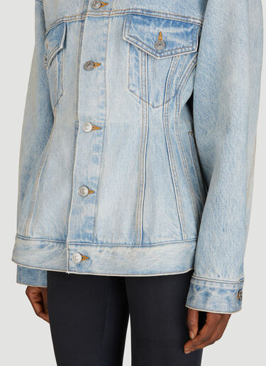 Balenciaga Hourglass Denim Jacket Blue bal0255013