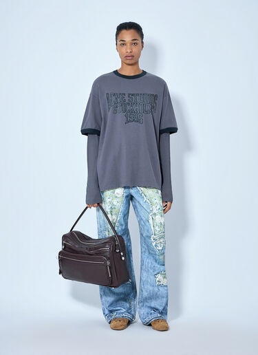 Acne Studios Layered Graphic T-Shirt Purple acn0265078