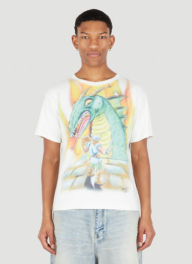 ERL Dragon Print T-Shirt White erl0150013