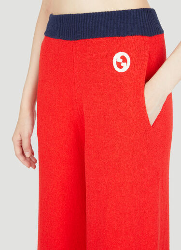 Colour Block Knit Pants Gucci Colour Block Knit Pants Red guc0253016