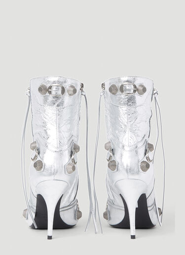 Balenciaga Cagole Metallic Boots Silver bal0253082