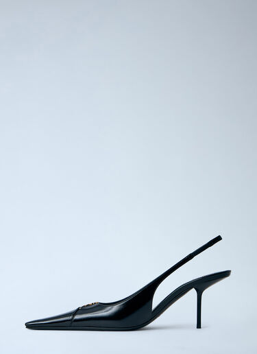 Saint Laurent Babylone Breteuil Slingback Pumps Black sla0263044