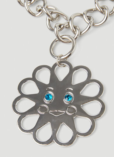 Chopova Lowena Flower Charm Necklace Silver cho0251009