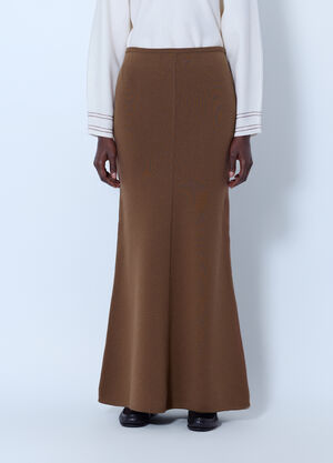 Max Mara Knitted Maxi Skirt Camel max0266213