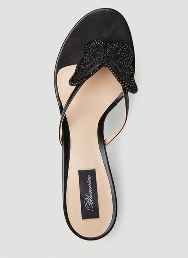 Blumarine Butterfly Heeled Sandals Black blm0252015