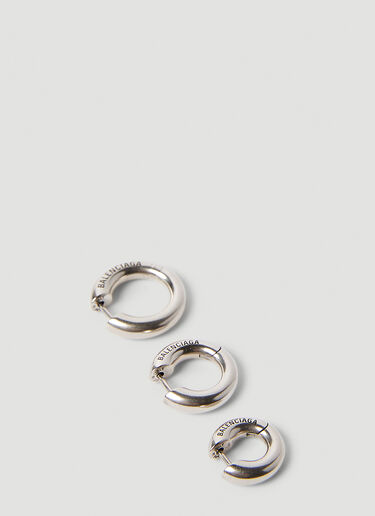 Balenciaga Set Of Three Sharp Earrings Silver bal0154046