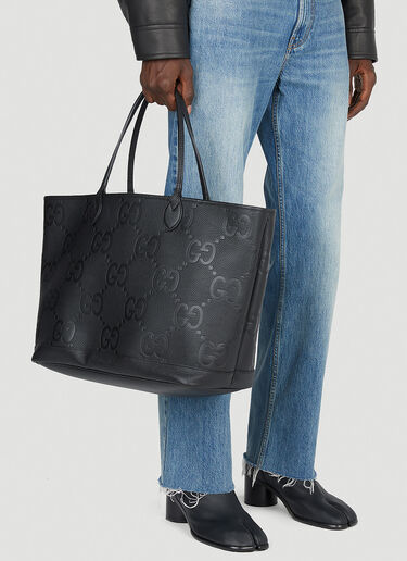Gucci Jumbo GG Tote Bag Black guc0153130