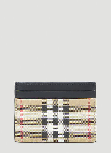 Burberry Sandon Check Cardholder Beige bur0149145