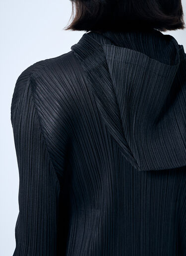Pleats Please Issey Miyake プリーツ ジップアップ フードスウェットシャツ  ブラウン plp0259012