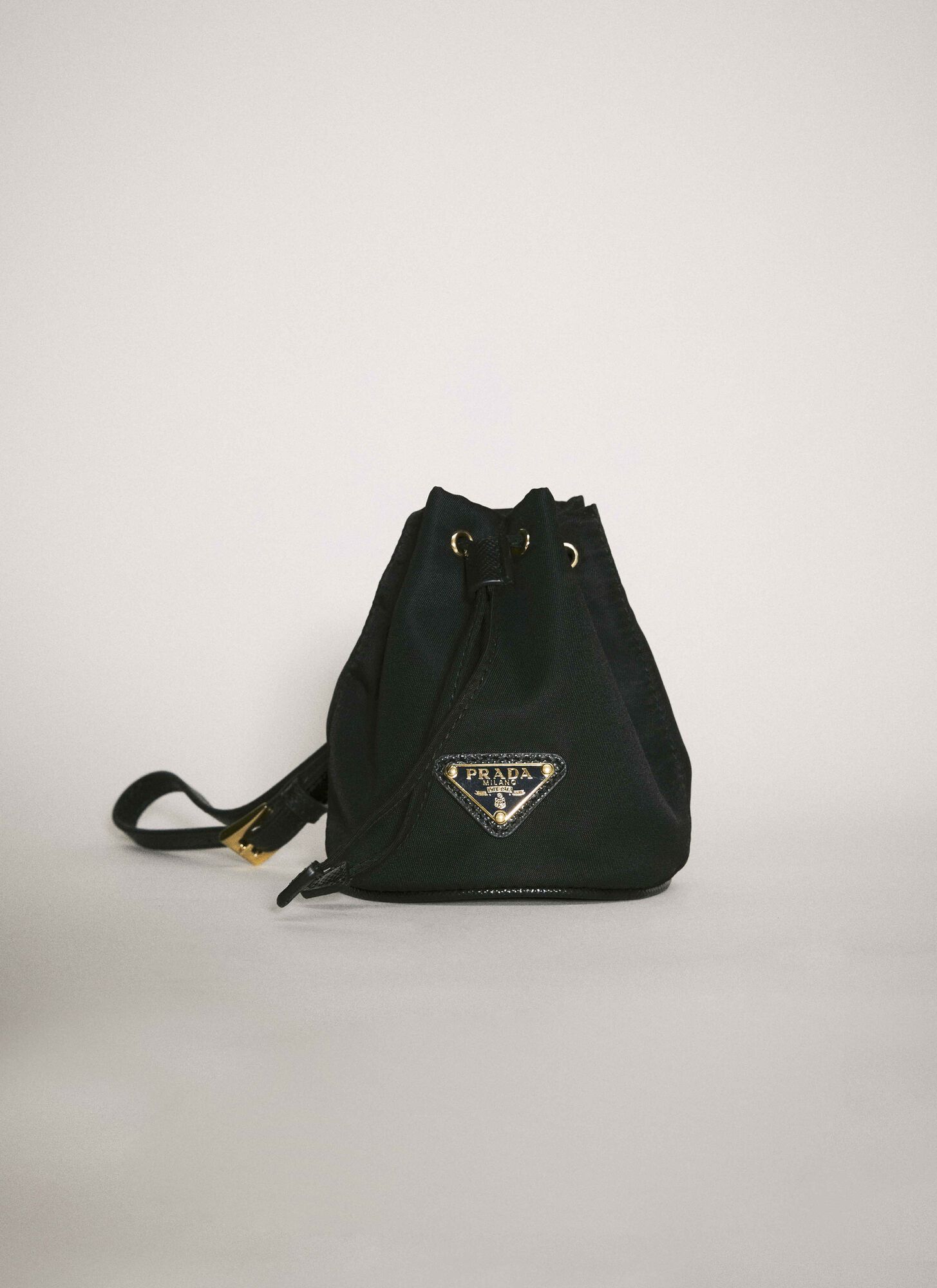Prada Donna Nero - Re-Edition 1978 Re-Nylon Mini Pouch, Size: One Size