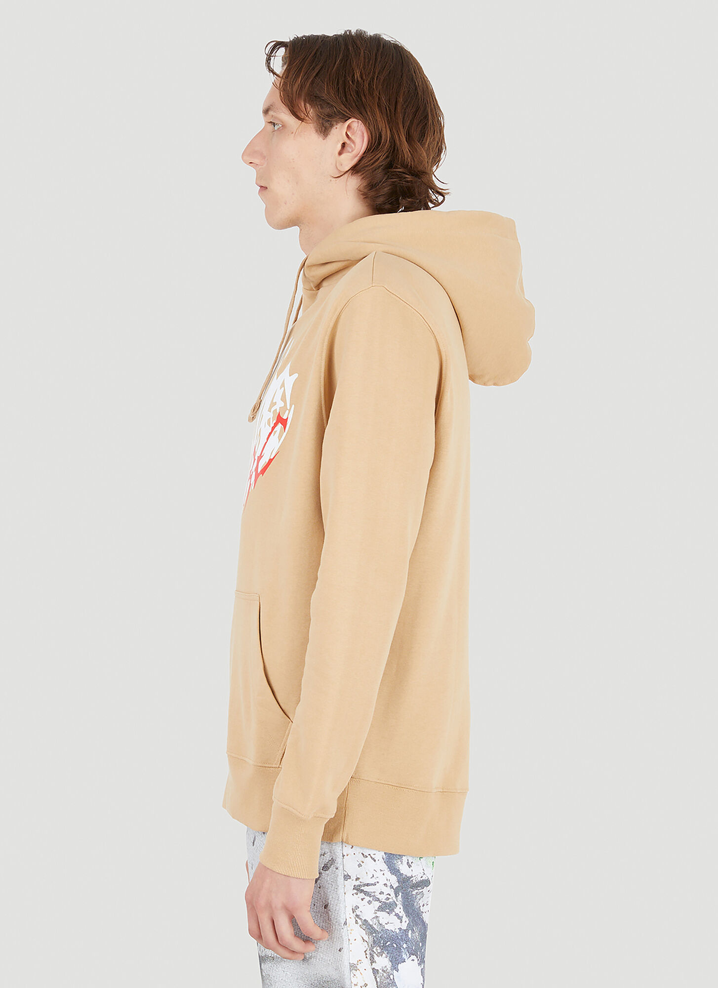  Alive & More Alive & More Vinyl Print Hooded Sweatshirt - Mann Sweatshirts Beige M 