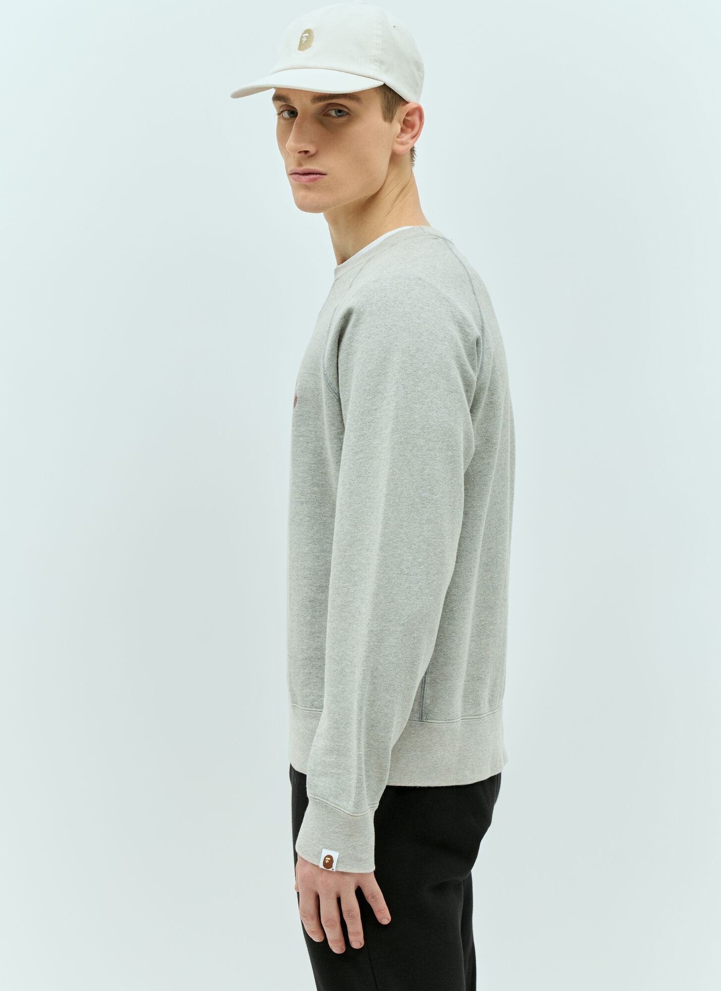  A Bathing Ape® A Bathing Ape® Logo Print Sweatshirt - Mann Sweatshirts Grey M 