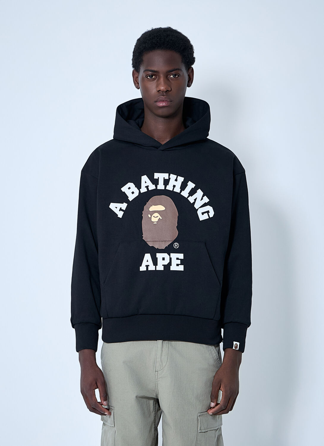 A Bathing Ape Padded Hooded Sweatshirt In Black