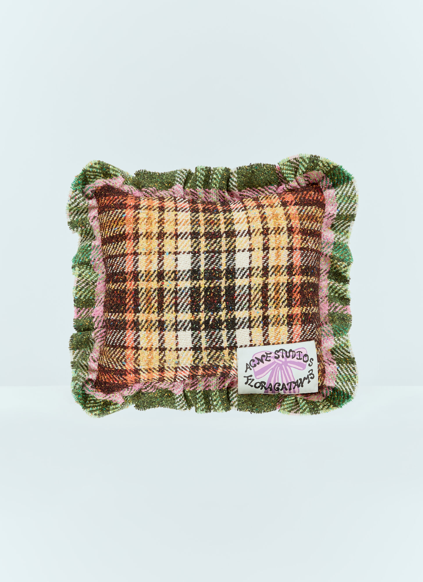 Acne Studios Plaid Cushion -  Textiles Multicolour One Size　Acne Studios チェック柄クッション - テキスタイル マルチカラー フリーサイズ Acne