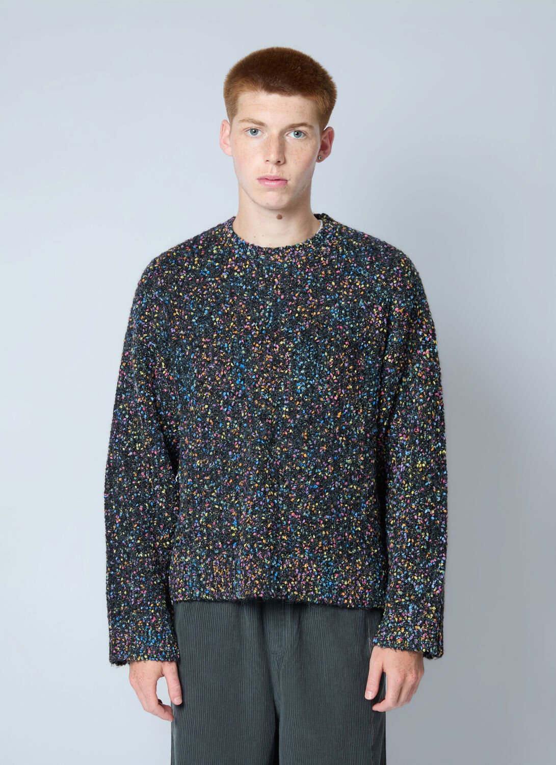 Achm Rev Knit Sweater In Gray