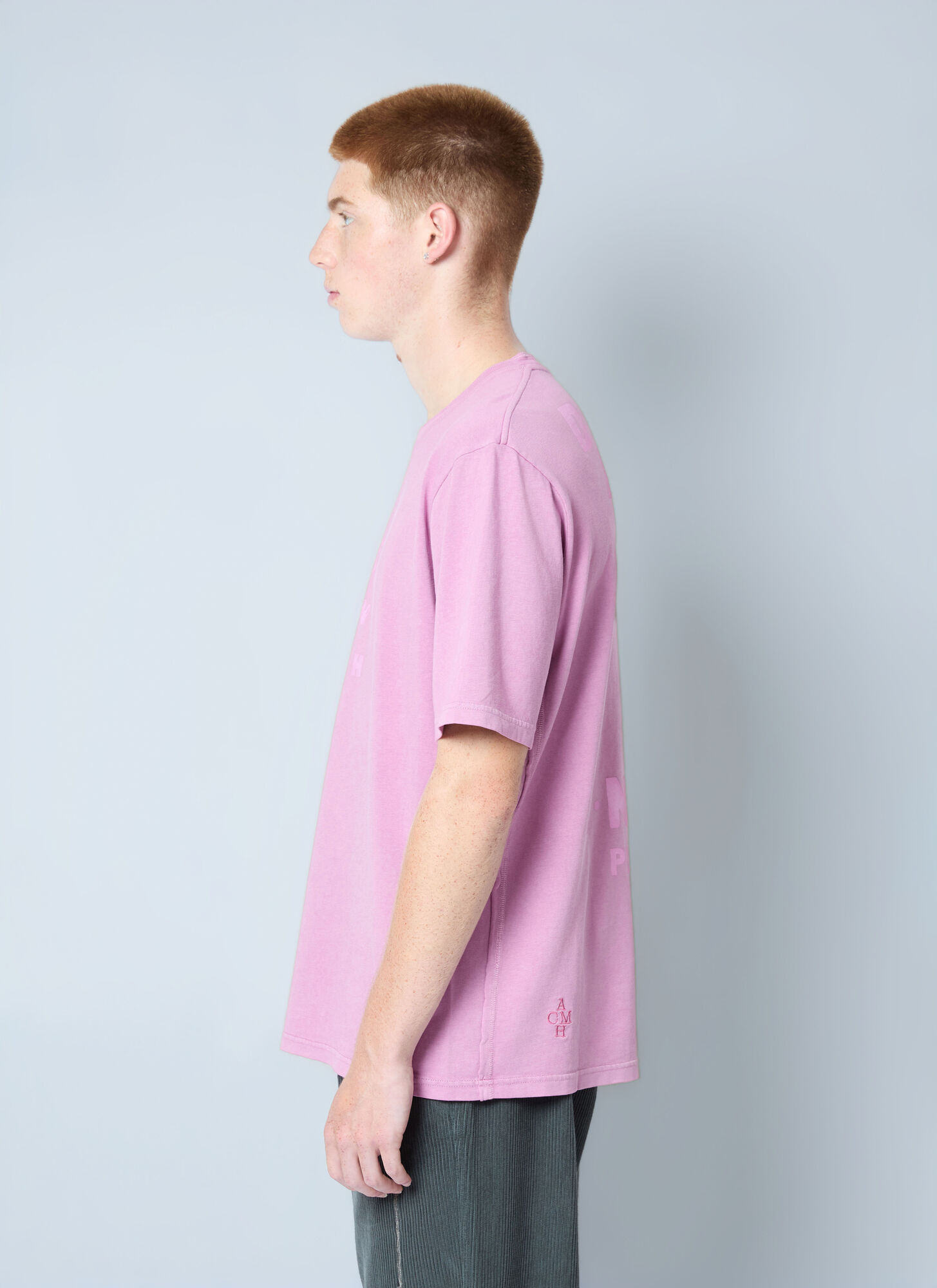  Achm Achm Logo Motif T-shirt - Mann T-shirts Pink Xl 