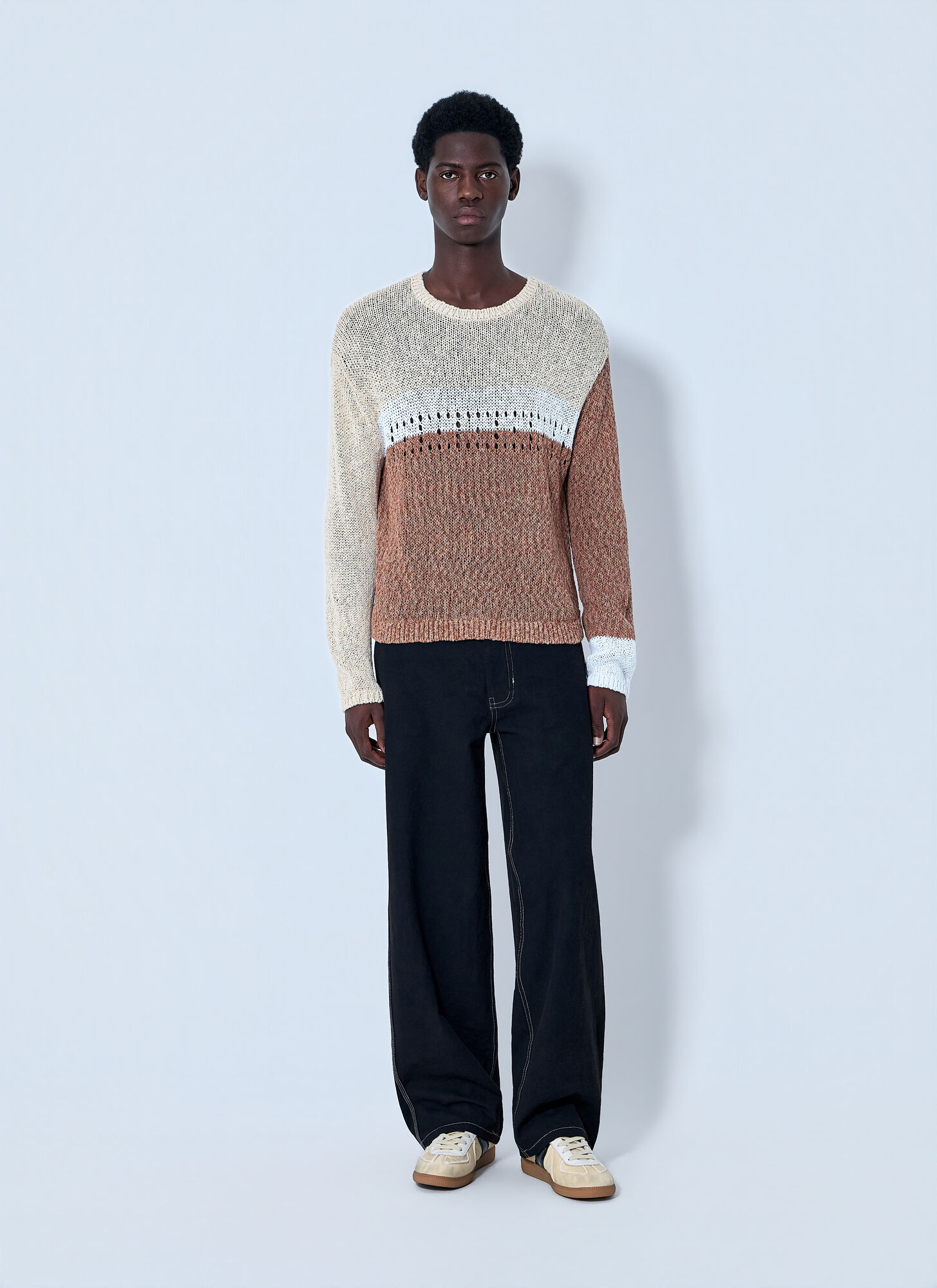  Acmh Acmh Textured Knit Sweater - Man Knitwear Brown L 