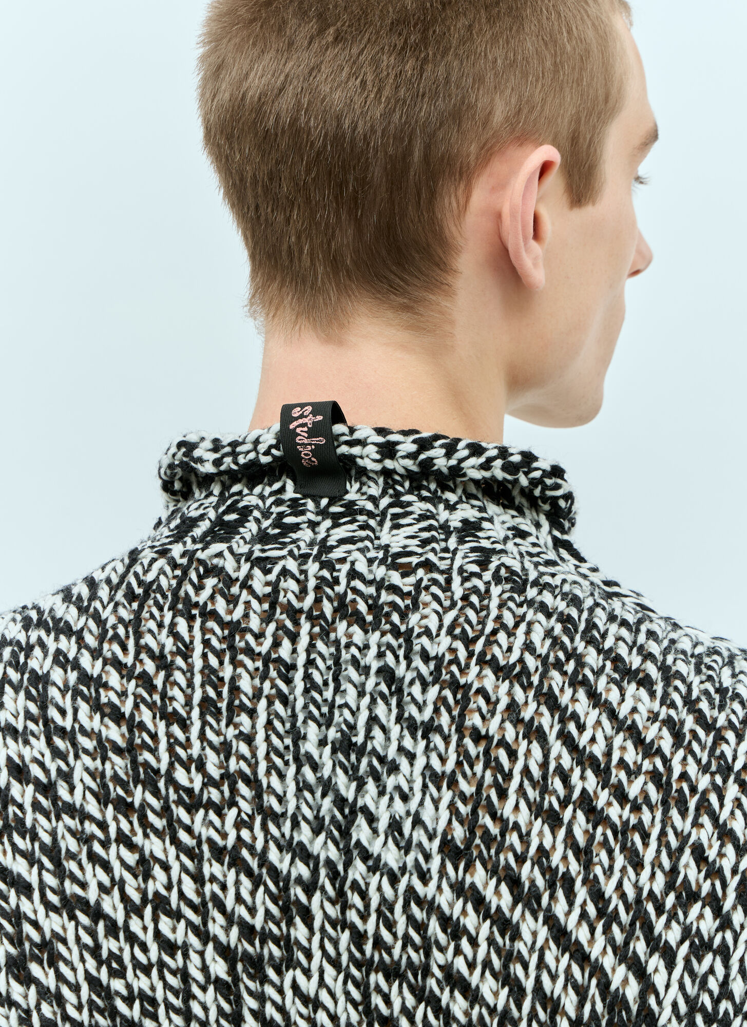  Acne Studios Acne Studios High-neck Wool-blend Sweater - Mann Strick Black Xl 