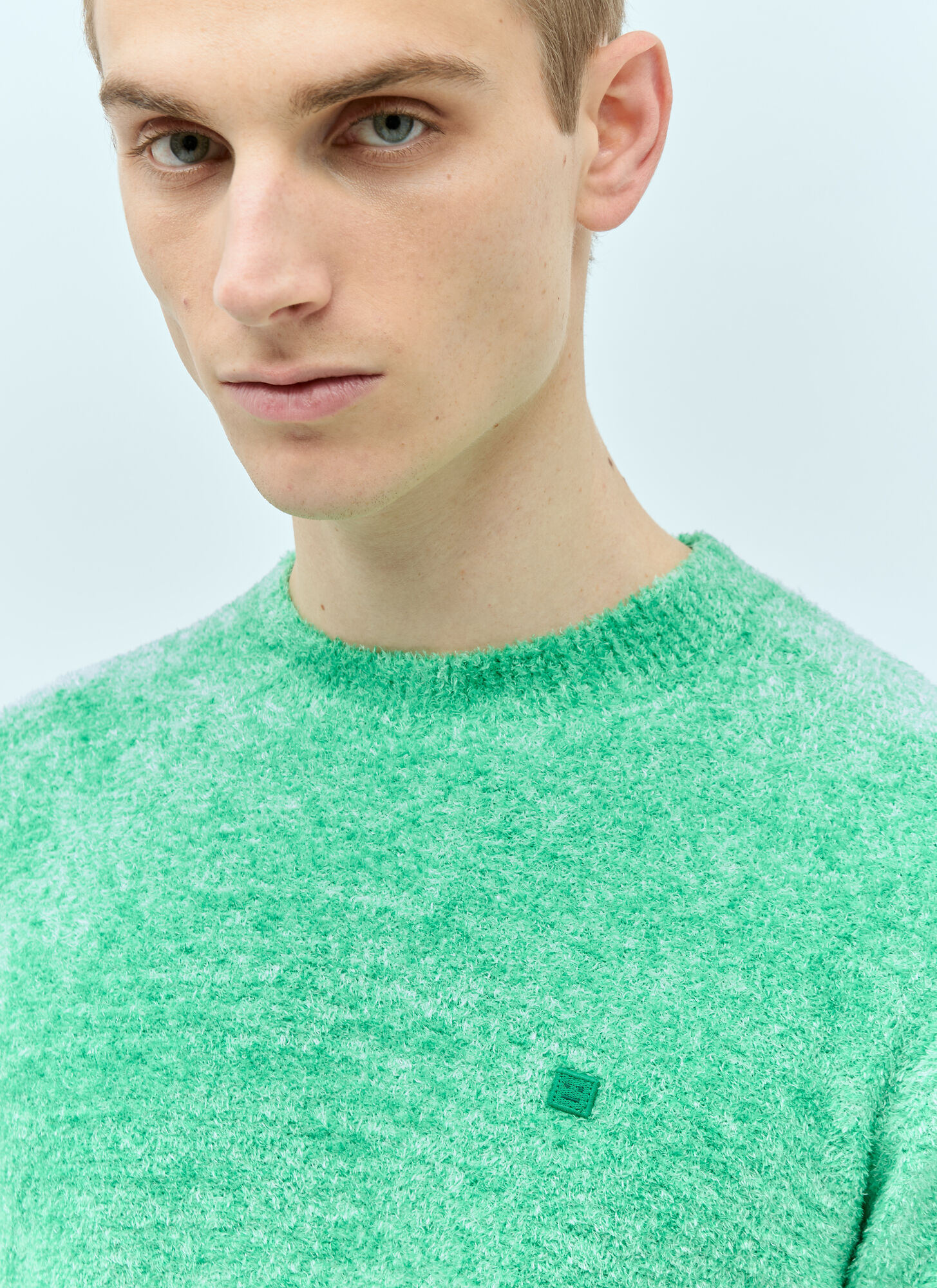  Acne Studios Acne Studios Textured Knit Sweater - Mann Strick Green Xxl 