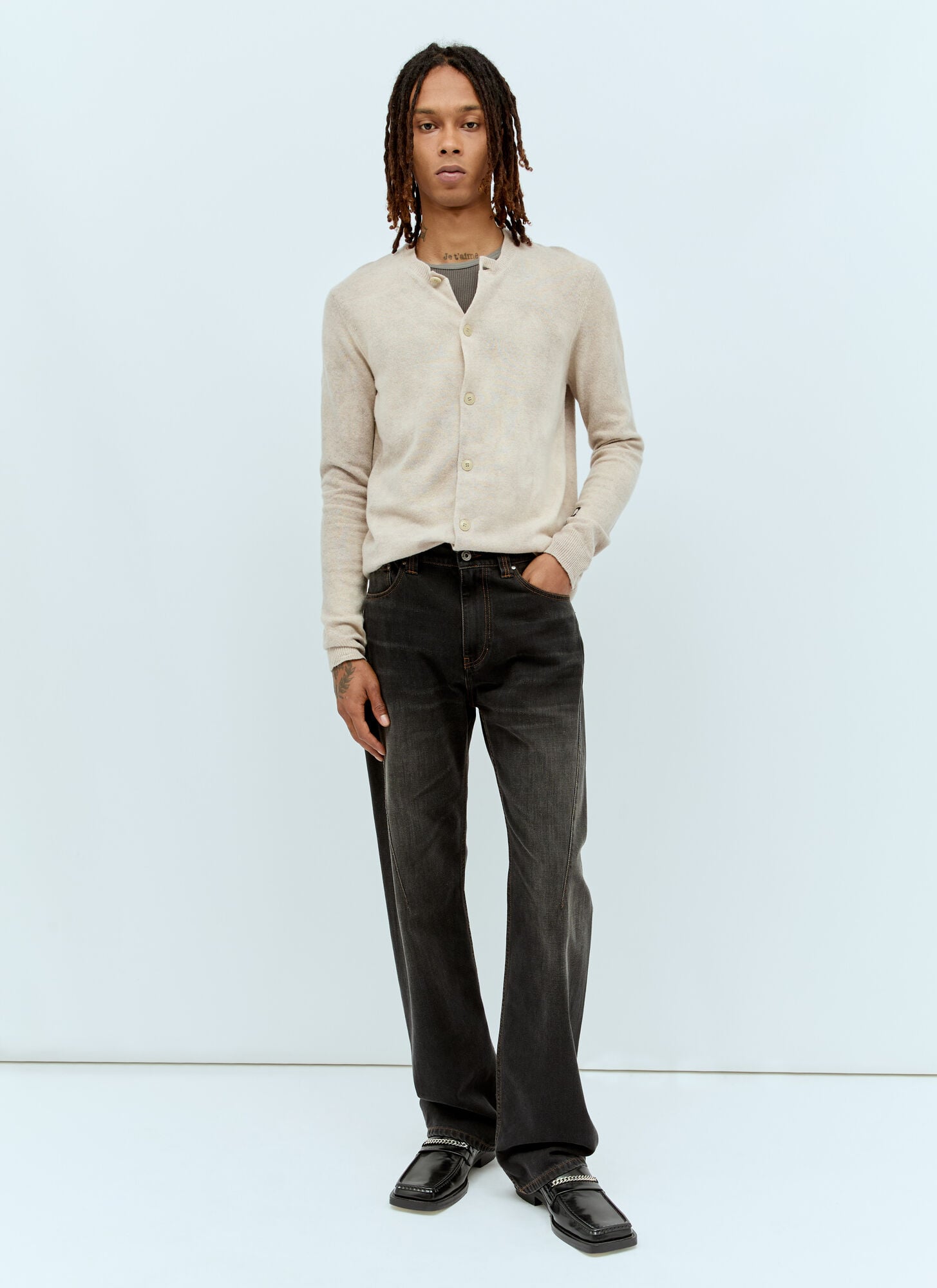  Acne Studios Acne Studios Wool-blend Cardigan - Mann Strick Beige Xl 