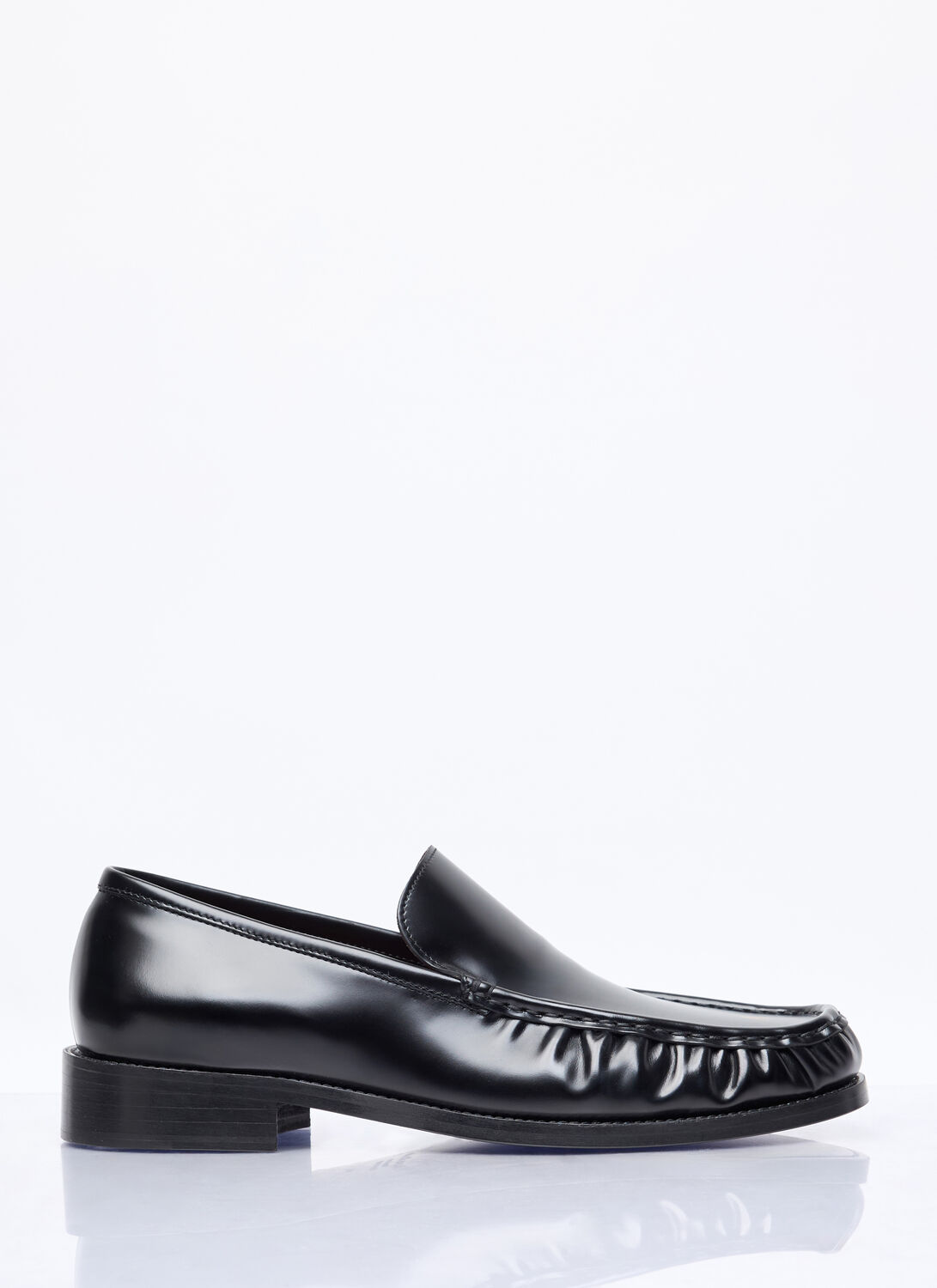 Shop Acne Studios Leather Loafers In Black