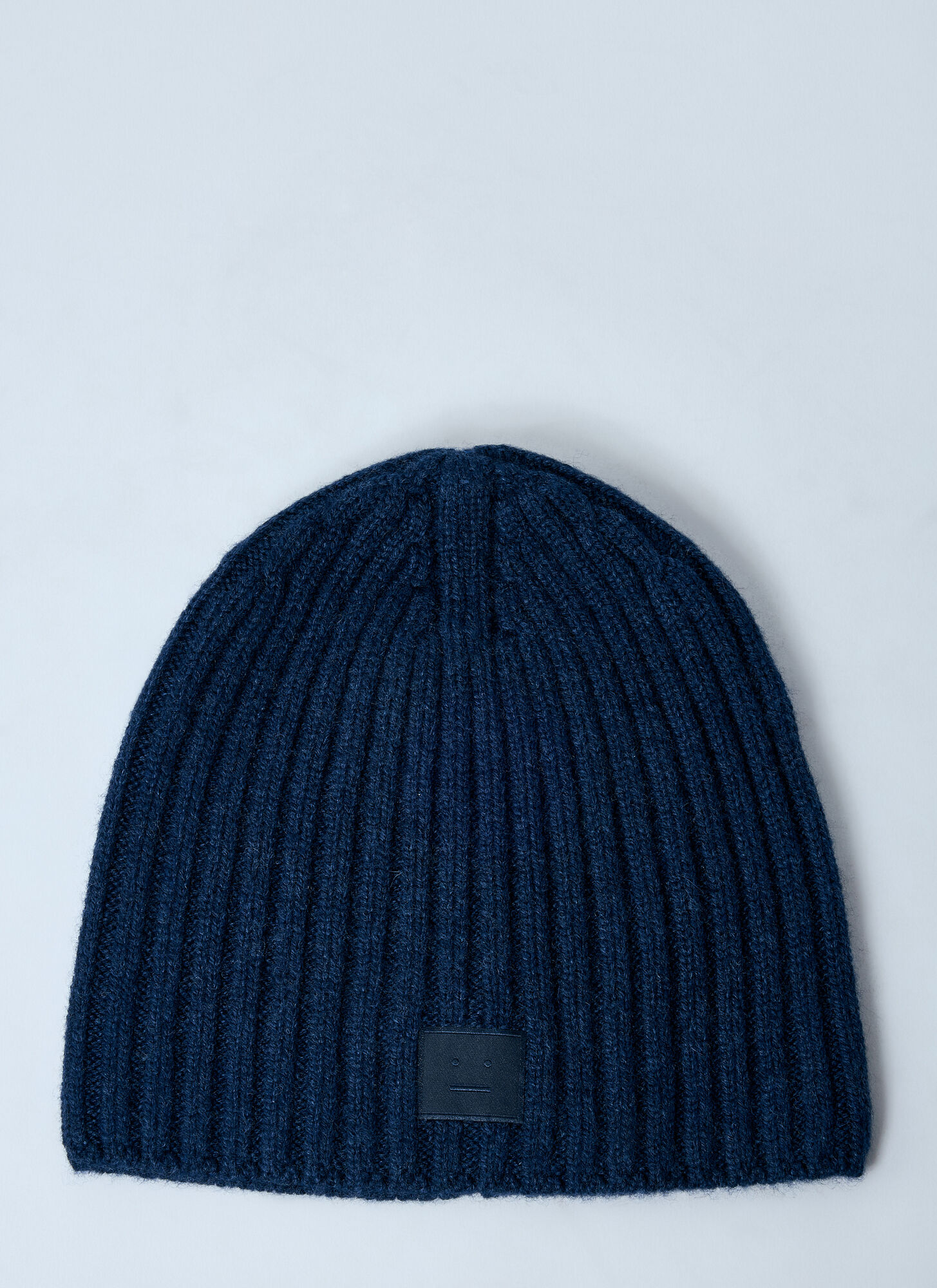 Acne Studios Men Logo Motif Beanie Hat In Navy