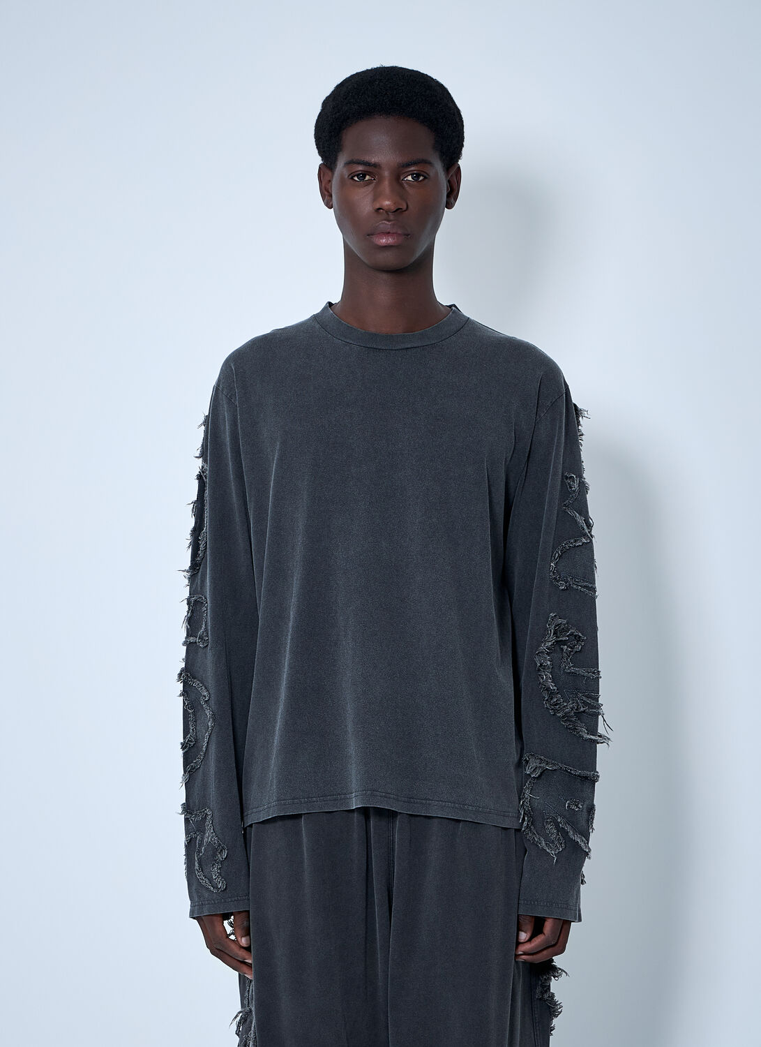 Shop Acne Studios Distressed Logo Motif T-shirt