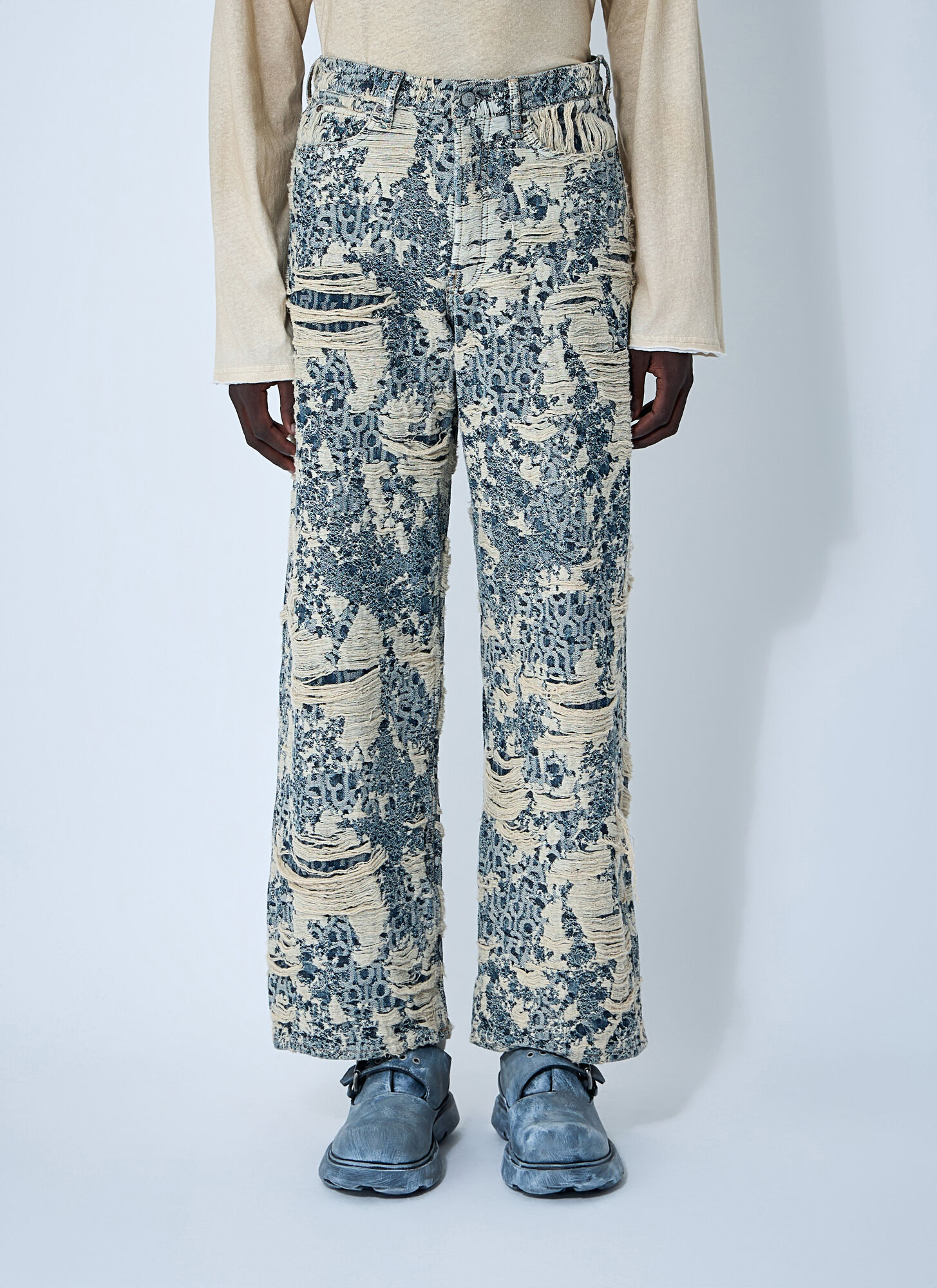 Acne Studios 1981 Distressed Monogram Jeans