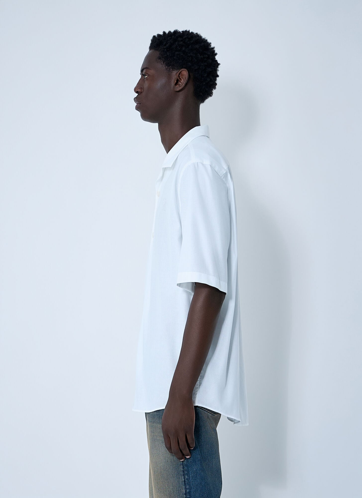  Acne Studios Acne Studios Logo Embroidery Shirt - Mann Hemden White Eu - 50 
