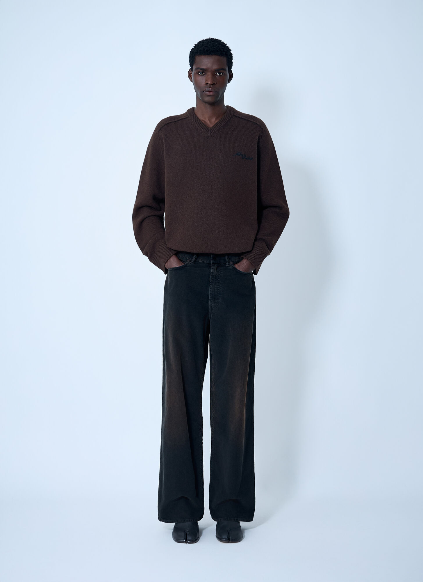  Acne Studios Acne Studios Wool Sweater - Mann Strick Dark Brown S 