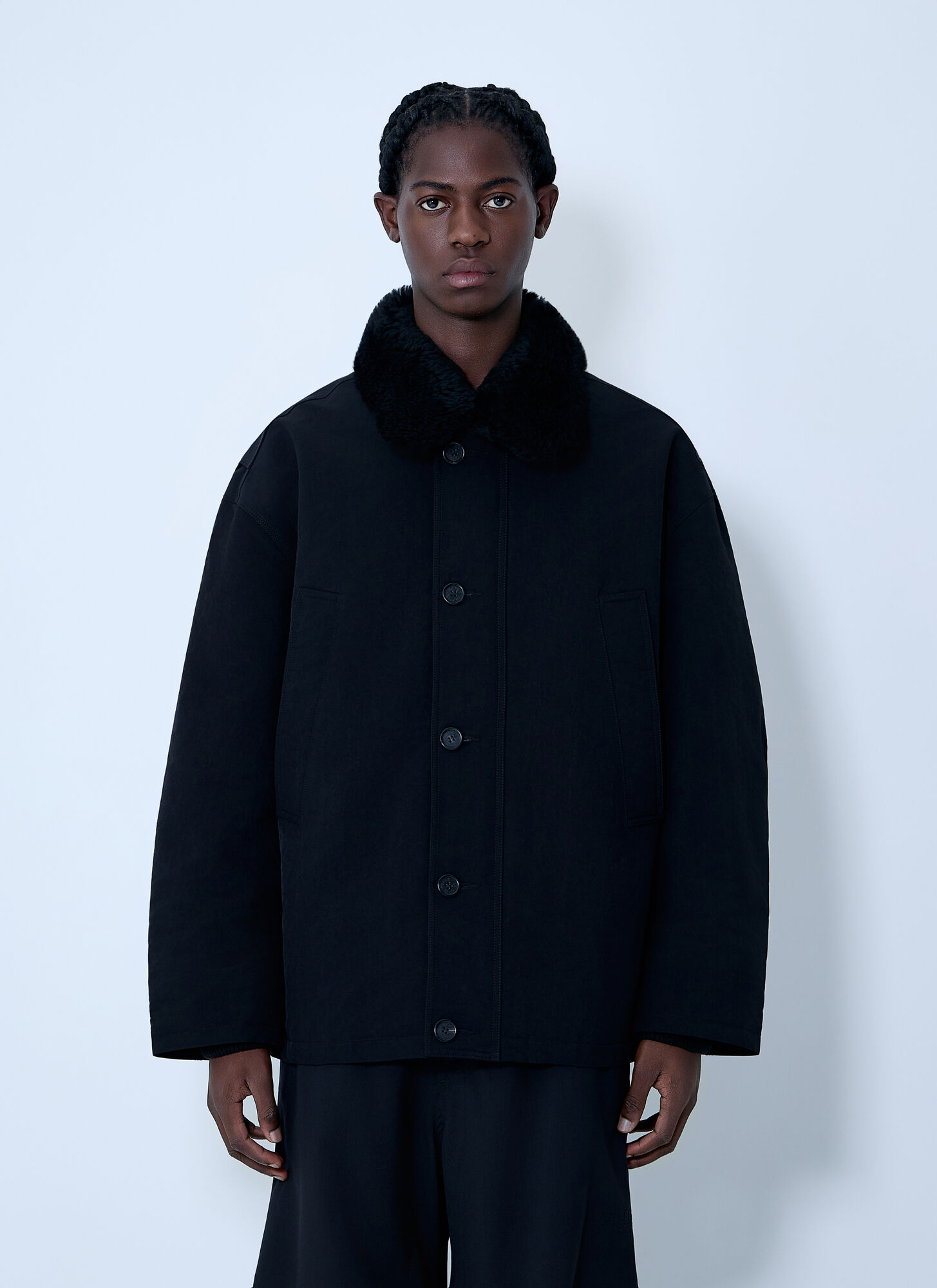 Acne Studios Men's Black Logo Patch Jacket - Man Jackets Eu - 54