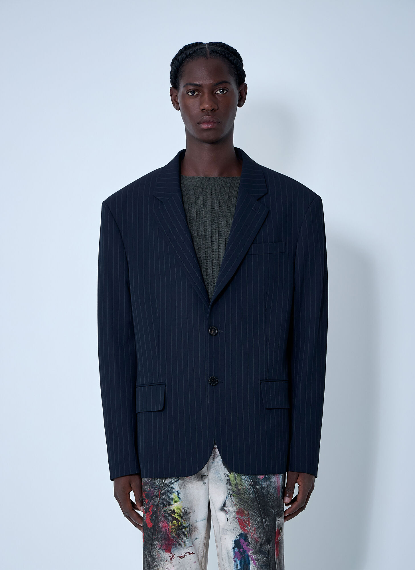 Acne Studios Acne Studios Single-breasted Blazer - Man Blazers Navy Eu - 50　Acne Studios シングルブレスト ブレザー - 男性ブレザー ネイビー EU - 50
