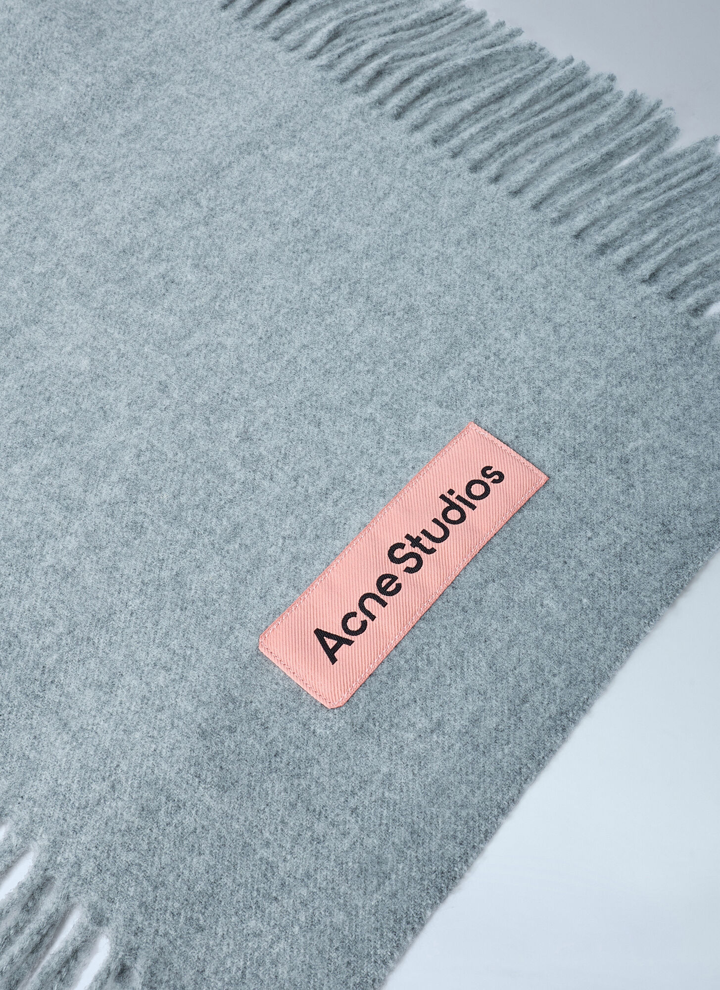 Acne Studios Acne Studios Fringe Wool Scarf - Mann Schals Grey One Size 