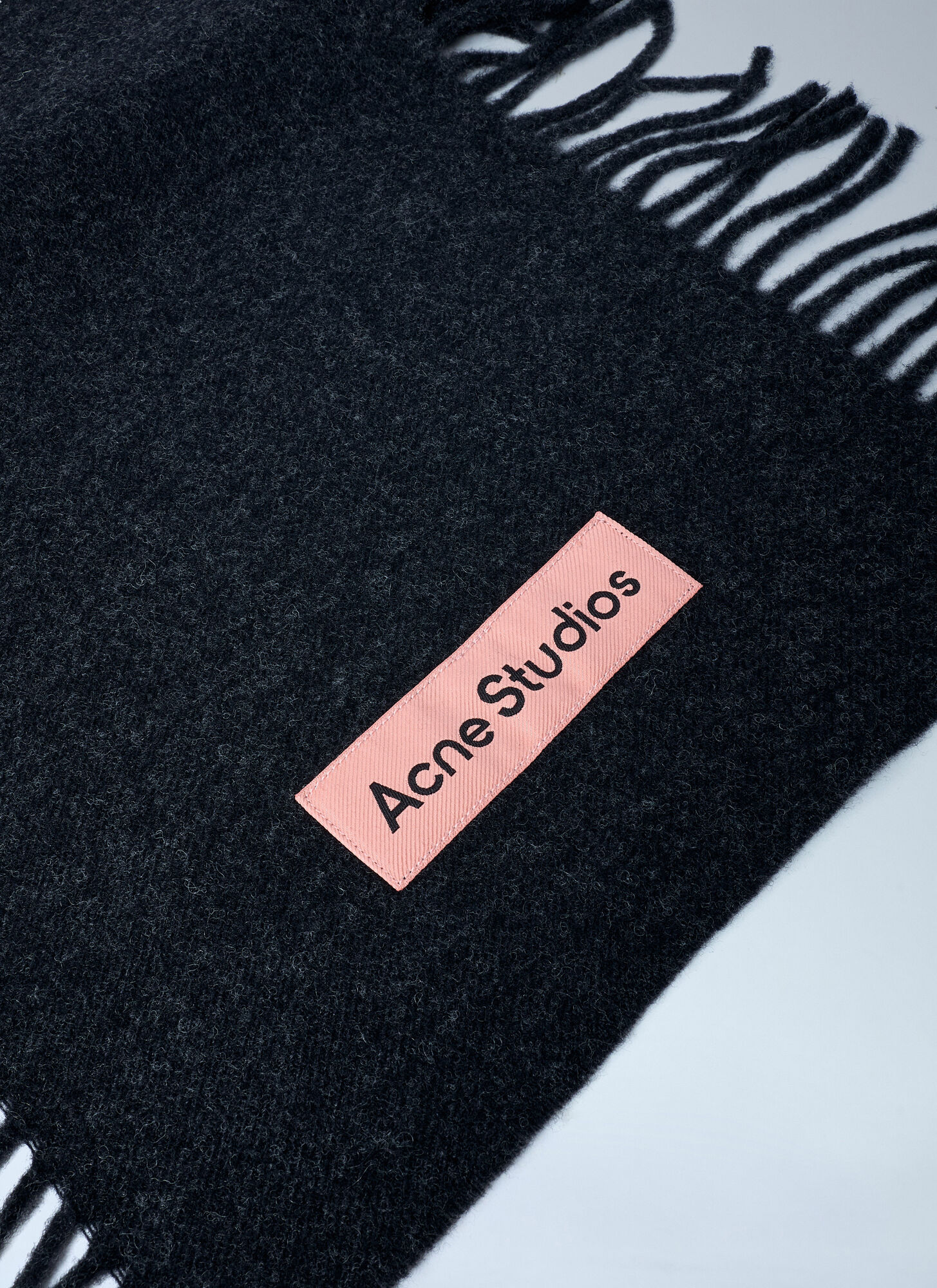  Acne Studios Acne Studios Fringe Wool Scarf - Mann Schals Black One Size 