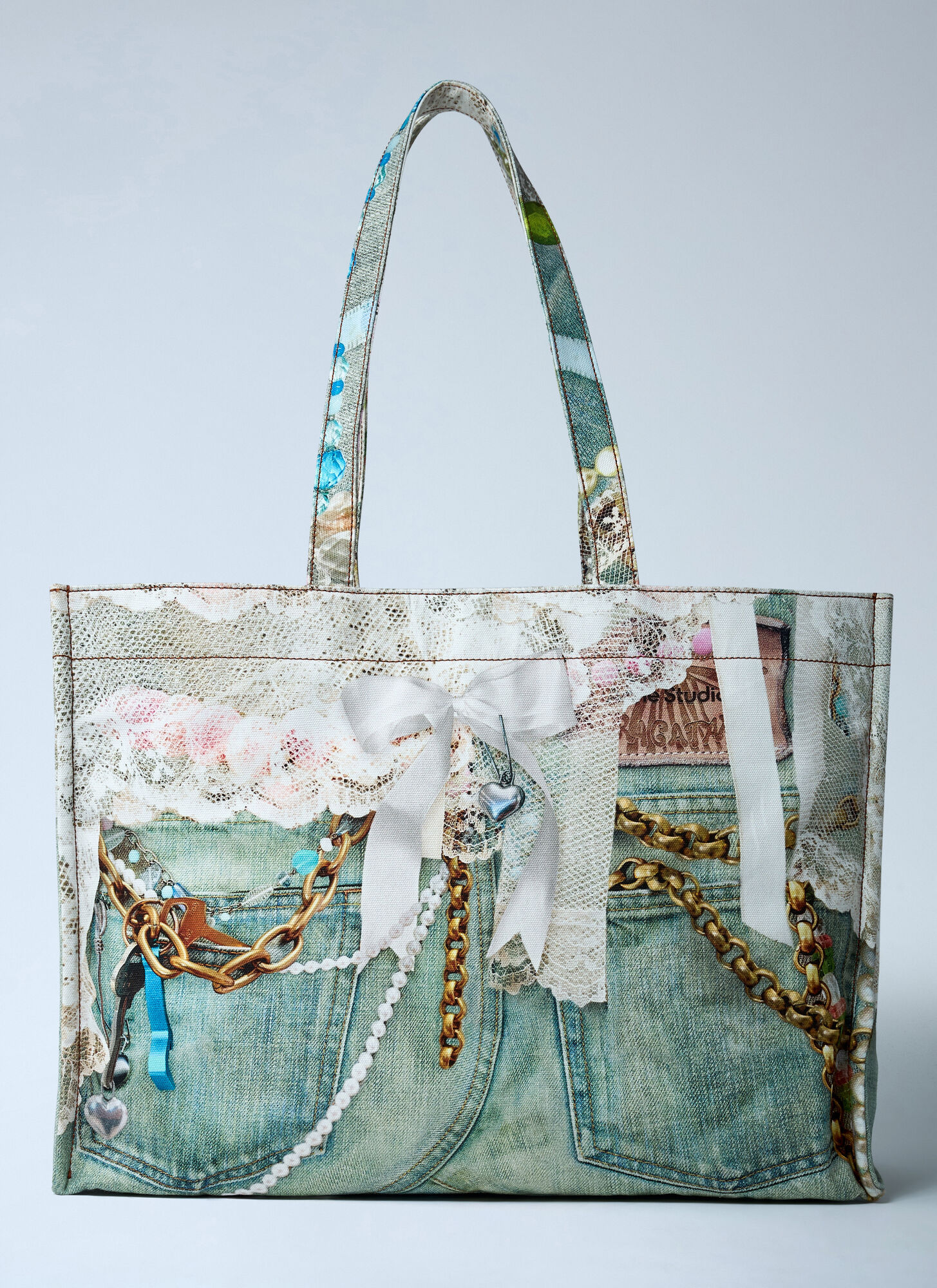 Acne Studios Acne Studios Logo Print Tote Bag - Man Tote Bags Multicolour One Size　Acne Studios ロゴ プリント トート バッグ - マン トート バッグ マルチカラー フ