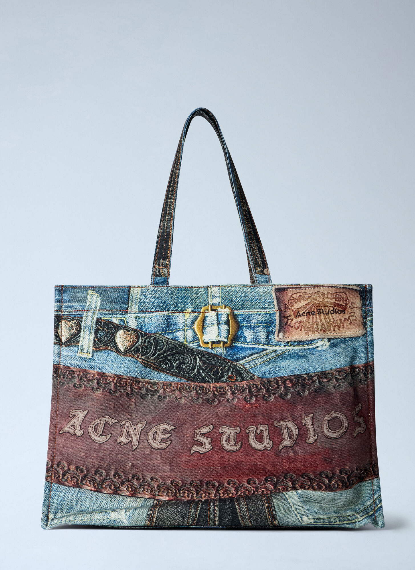  Acne Studios Acne Studios Logo Shoulder Tote Bag - Mann Shopper Black One Size 