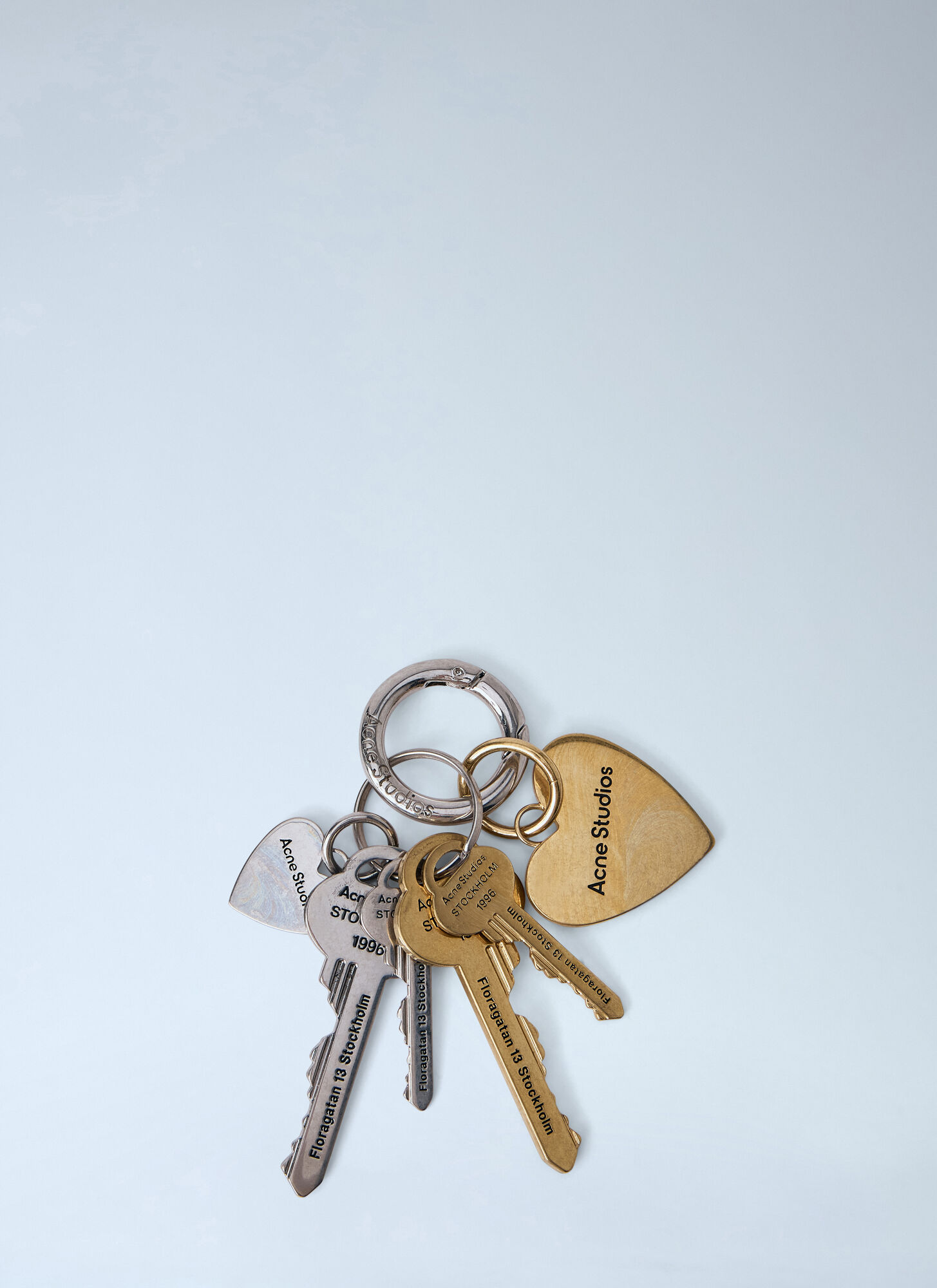 Acne Studios Engraved Keyring Set - Man Keyrings Gold One Size　Acne Studios 刻印キーリング セット - 男性キーリング ゴールド フリー サイズ Acne