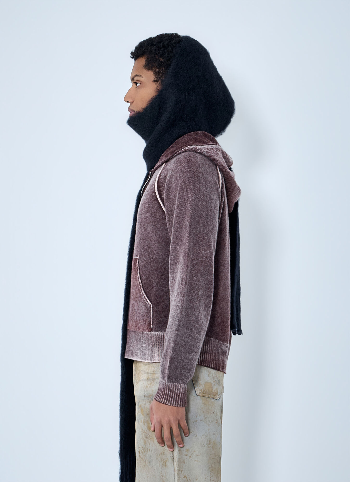 Acne Studios Acne Studios Fringed Wool Scarf - Mann Schals Black One Size 