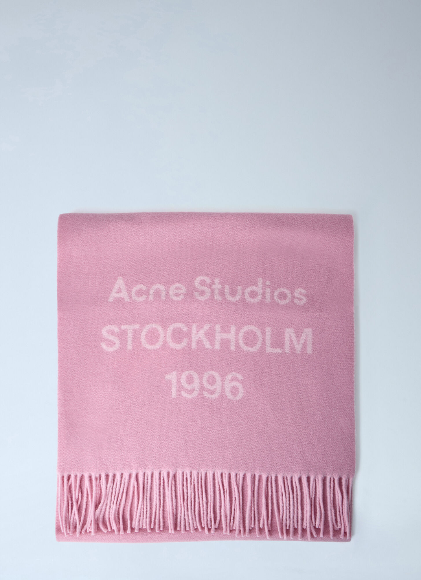 Acne Studios Acne Studios Wool Fringe Scarf - Man Scarves Pink One Size　Acne Studios ウール フリンジ スカーフ - マン スカーフ ピンク フリーサイズ