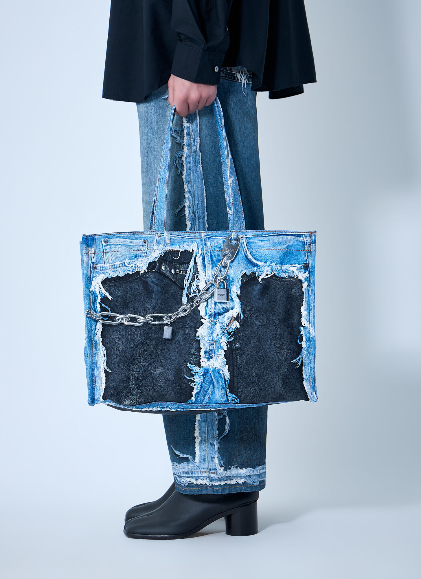  Acne Studios Acne Studios Logo Shopper Tote Bag - Mann Shopper Navy One Size 