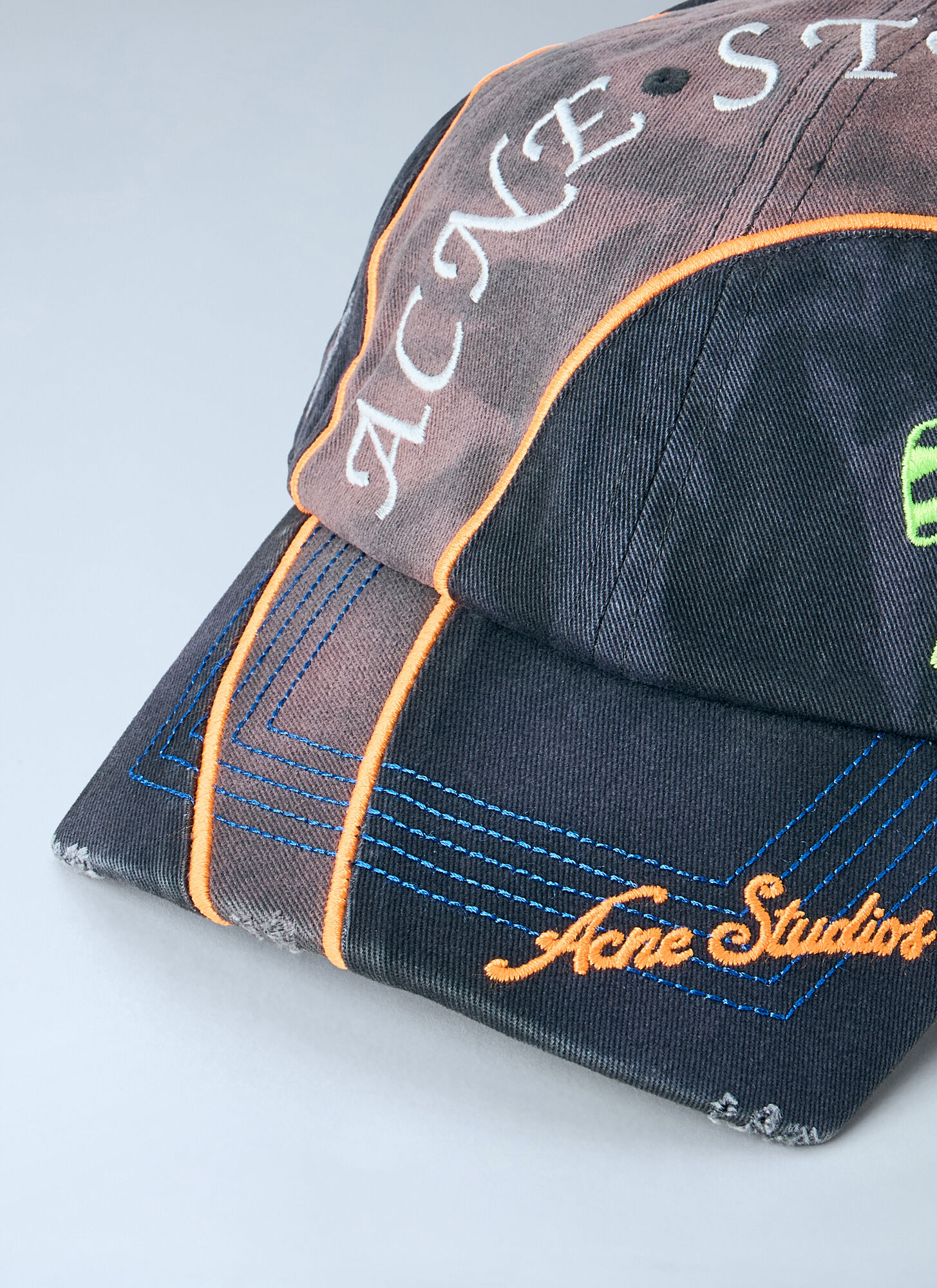  Acne Studios Acne Studios Embroidered Logo Cap - Man Hats Grey One Size 